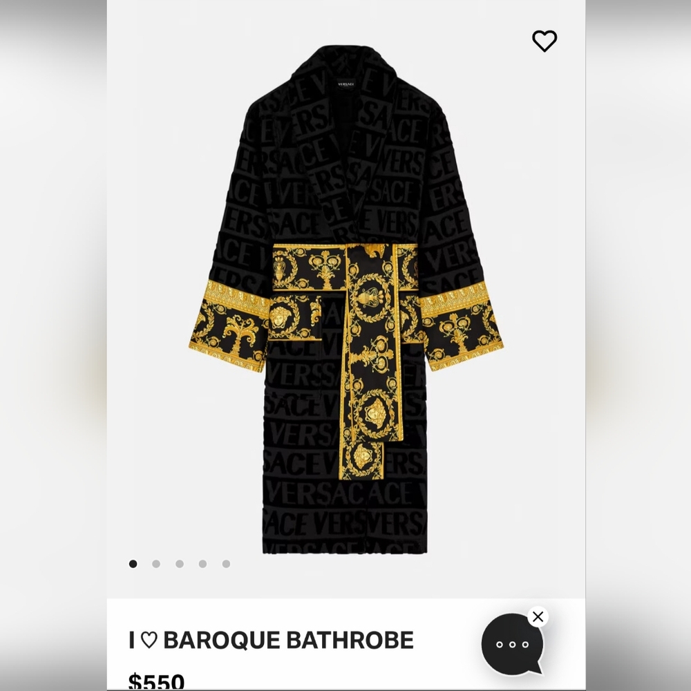 Mens Versace Robe Gift Wrapped in Bergdorf box...ready to go sz XL
